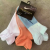 Summer socks men's and women's same style boat socks quick dry fabric short tube socks one card three pairs of color mat