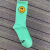 Socks female smiley face mid-tube socks Solid color striped thin sports socks tie dye gradient letter fashion all-match 