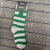 Women's Socks Summer Fashion Waziacne Tube Socks Striped Color Embroidered Smiley Athletic Socks Fashion Stockings