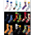 Socks men and women the same DLS niche fashion brand sports socks solid color striped mid-tube socks cartoon cartoon cas