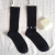 Women's Autumn Socks Cloth Label Tube Socks Solid Color Thin Casual Socks Fashion and Trendy Style Sports Stockings