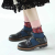 Socks for women Ys vintage style wood ear side mid-tube socks Japanese lace patchwork contrast stripes personality leg s