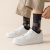 2022 Autumn New Men's Socks Combed Cotton Tube Socks Five Colors Fashion Square Socks Trendy Plaid Socks