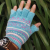 Winter Women's Gloves Wool Jacquard Half Finger Gloves Brushed Thermal Gloves