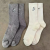 Socks Men's and women's Neskett sports socks solid color embroidery color Mosaic letter tube socks outdoor fitness runni
