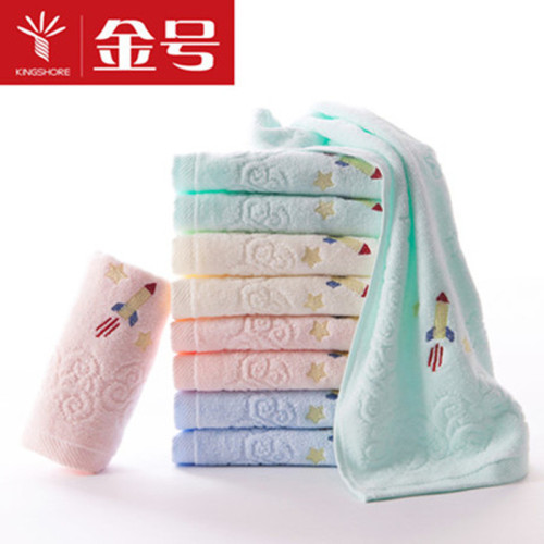 6-pack gold kids‘ towel pure cotton absorbent lint-free baby washing face daily small tower cartoon cotton
