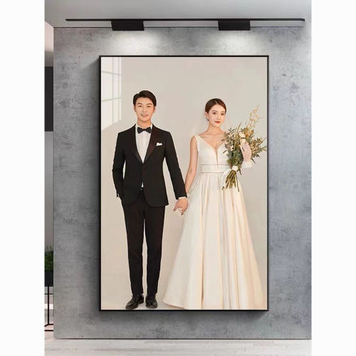 wedding photo frame customization single hanging painting customization couple photo enlarged wall hanging floor hallway bedroom vertical horizontal