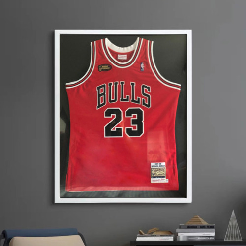 customized solid wood jersey mounting frame wall-mounted basketball football school uniform jersey display frame clothes frame jersey wall-mounted
