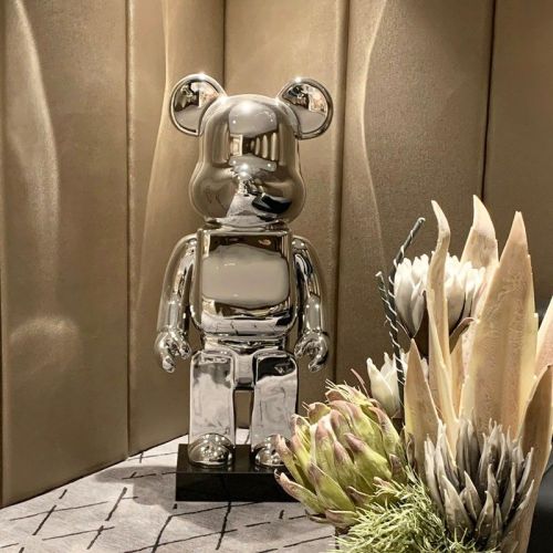 electroplating network red violent bear large decoration light luxury cartoon kaws high-end sculpture living room tv cabinet floor-standing decorations