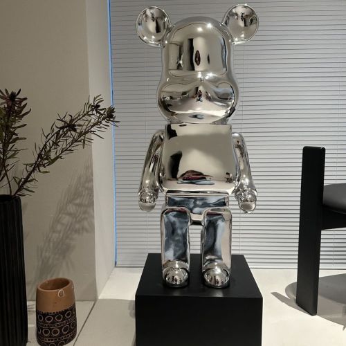 light luxury electroplated cartoon violent bear large saving pot creative home living room tv cabinet decoration floor big decorations