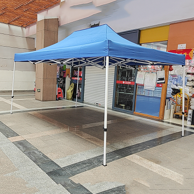 Milk White Automatic Stand Advertising Awning Umbrella Four-Corner Stall Sunscreen and Rain-Proof Folding Tent Thickened Outdoor Exhibition Stall