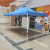 Milky White Automatic Stand Outdoor Advertising Tent Printing Four Corners Sun Shade Telescopic Canopy Exhibition Rainproof Bike Shed Stall