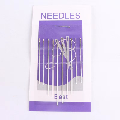 Factory Wholesale 10 Gold Tail Needles Handmade Embroidery Cross Stitch Flower Needle Fine Carbon Steel Sewing Needle Universal Embroidery Needle