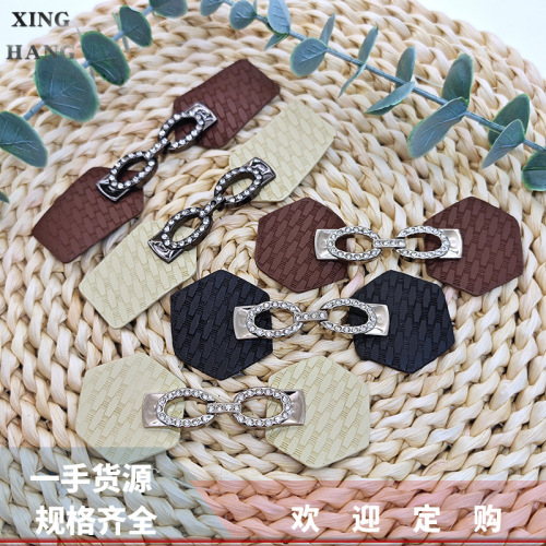 厂地直供金属带钻皮对扣搭扣连接扣装饰扣大衣外套风衣服饰配件扣