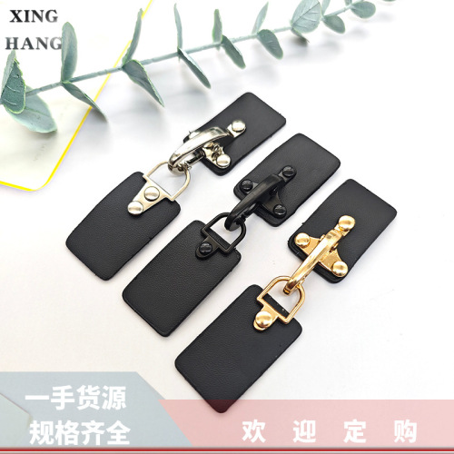 厂家新款文艺复古仿皮对扣女士皮衣夹克大衣收腰卡扣金属装饰纽扣