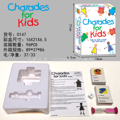 Cross-Border Board Game English Charades for Kids Guessing Game