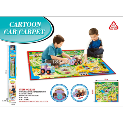 Road Carpet with a Inertial Vehicle Railway Carpet Game Table Game