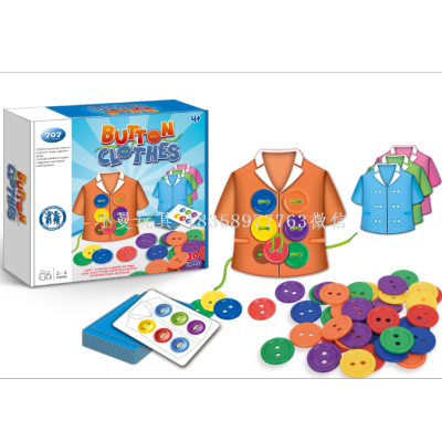 Wear Buttons to Exercise Hand-Eye Coordination Educational Table Toys Games