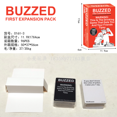 Cross-Border English Board Game Buzzed Card Game Red Black Card Game