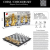 Folding Magnetic Gold and Silver Chess Chess Board Game