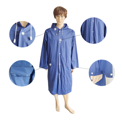 Raincoat Customized PVC Single-Sided Patch Leather Poncho Outdoor Working Labor Protection Single-Sided Sticky Raincoat Wholesale Factory