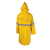 Export Patch Long Shirt Yellow Polyester PVC Labor Protection Sanitation Worker Long Raincoat PVC Labor Protection Reflective Stripe Raincoat