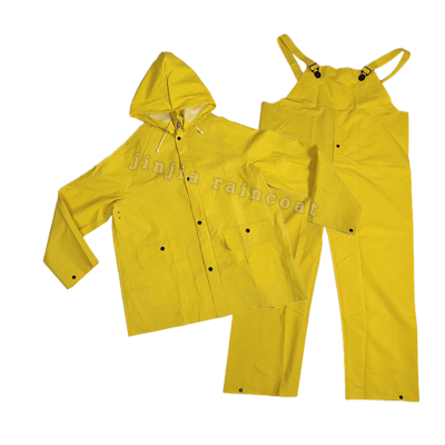 European and American Bib Split Raincoat Yellow Patch Leather Labor Protection Rain Pants Raincoat Single Patch Raincoat