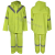 Export Cross-Border Highlight Reflective Stripe European Raincoat Customized Fluorescent Yellow Reflective Rain Coat Set