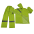 Export Cross-Border Highlight Reflective Stripe European Raincoat Customized Fluorescent Yellow Reflective Rain Coat Set