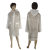 Long Raincoat with Double-Sided Waterproof Pocket Portable Hooded Custom Matte White Eva Raincoat Printing