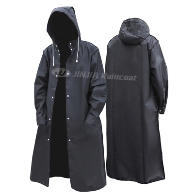 Eva Adult Covered Raincoat Men's and Women'sCoats Fashion Outdoor Transparent Thickened Black and White Poncho Rain Gear