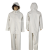 High-End PVC Mesh Folder Suspender Pants Raincoat Suit Seamen Wear-Resistant PVC Rubber White Raincoat Rain Pants