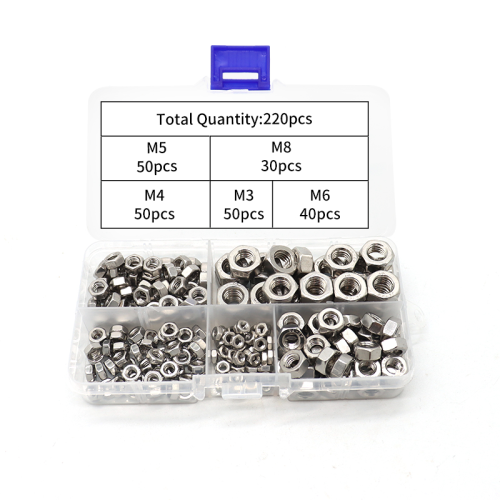 xingfeng 304 stainles steel nut plastic box suit