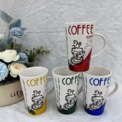 Household Water Cup Large Capacity Ceramic Mug Coffee Cup Breakfast Cup Afternoon Tea Cup Various Styles