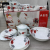 87pcs Set Nordic Tableware Gift Set Household Bowl Plate Tableware Set Suit