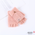 Autumn and Winter Children Student Half Finger Exposed Finger Wool Knitted Flip Gloves Writing Cycling Jacquard Thickened Warm