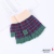 Jacquard Plaid Pattern Mixed Color Half Finger Gloves Student Writing Cold-Proof Warm Finger Gloves 2023 Autumn and Winter New