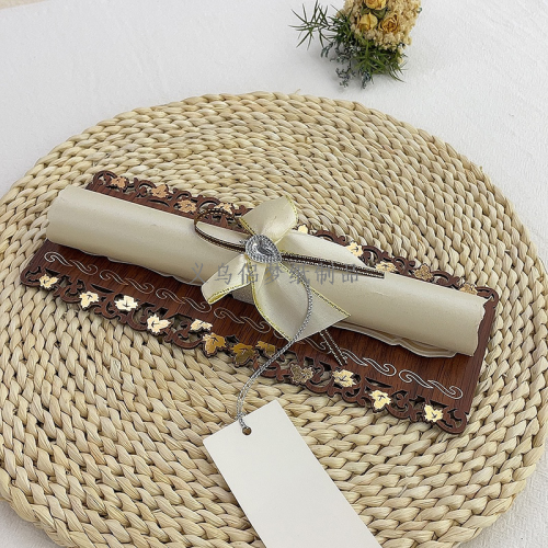 外贸专供定制非洲南美中东烫金书卷请柬请帖邀请函贺卡厂家直销