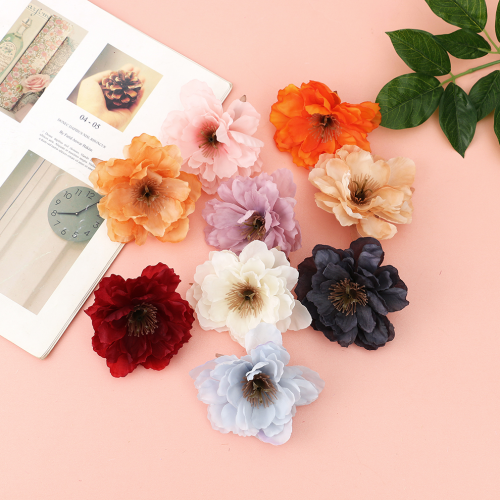 仿真油画牡丹花朵婚礼花墙插花服装头饰假花配饰家居装饰搭配道具