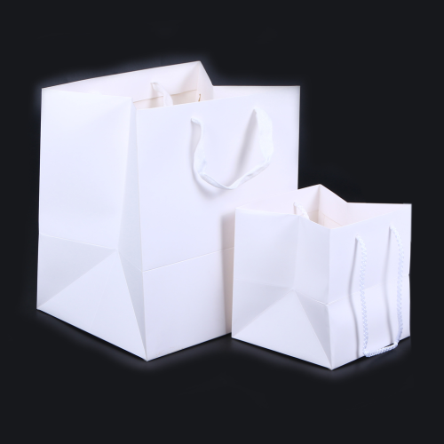 white square gift paper carrier bag light food takeaway packing bag baking bread bag in stock wholesale