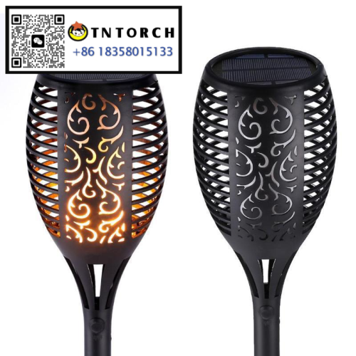 跨境太阳能12led火焰灯 火把户外感应灯 花园庭院地插装饰景观灯