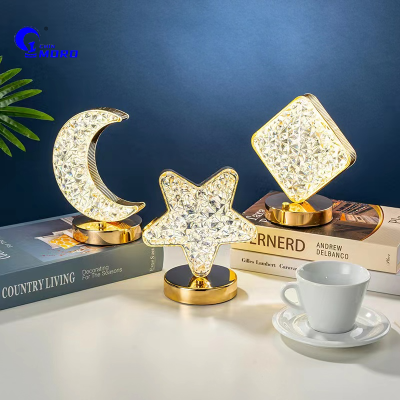 Moro Charging Decorative Table Lamp Decoration Fashion Touch Variable Light with Three Colors Desktop Office Night Light