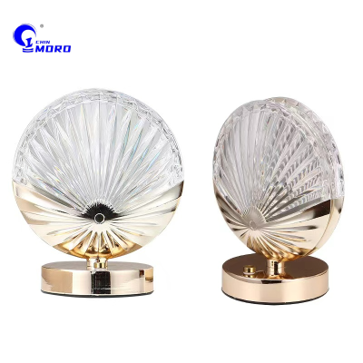 Moro Simple Romantic Small Night Lamp Crystal Bedside Lamp Ins Girl Touch Charging Lamp