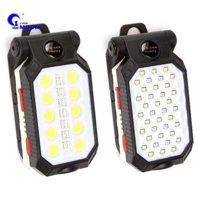 Moro Work Light Usb Charging Folding Outdoor Camping Light Magnet Maintenance Light Multi-Function Lighting Flashlight