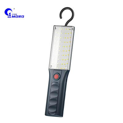 Moro Cob Large Floodlight Flashlight with Hook Magnetic Adsorption Maintenance Light Red and Blue Flashing Warning Light