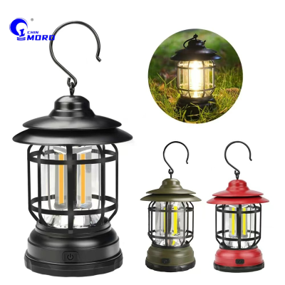 Moro New Rechargeable Outdoor Camping Emergency Light Multifunctional Portable Tent Retro Emergency Bulb Camping Lamp