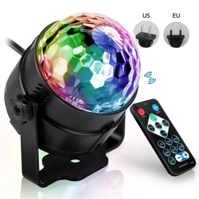 LED Stage Lights Remote Control Bracket Small Magic Ball Mini Colorful Crystal Laser KTV Atmosphere Small Z Disco Jumping Stage Lights