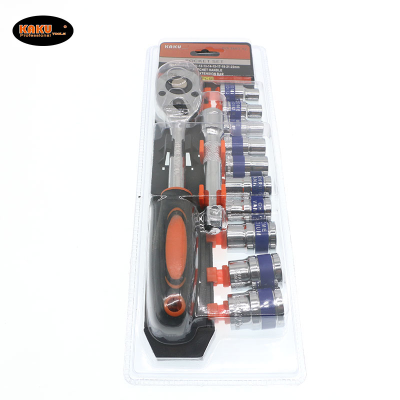 Kaku12-Piece Set 1/2mm Cylinder Auto Repair Tools Set Quick Ratchet Wrench Set Hexagon Car Protection Hardware