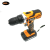 Charging Impact Drill Lithium Battery Charging Flashlight Gun Drill Electric Screwdriver Household Hardware Tools Impact 19pc