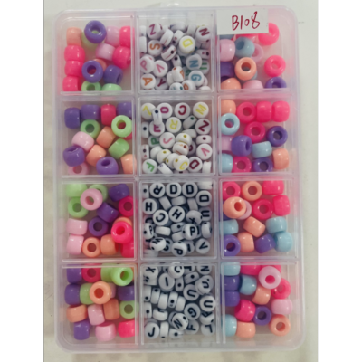 12 Grid Colorful Beads Beaded Box